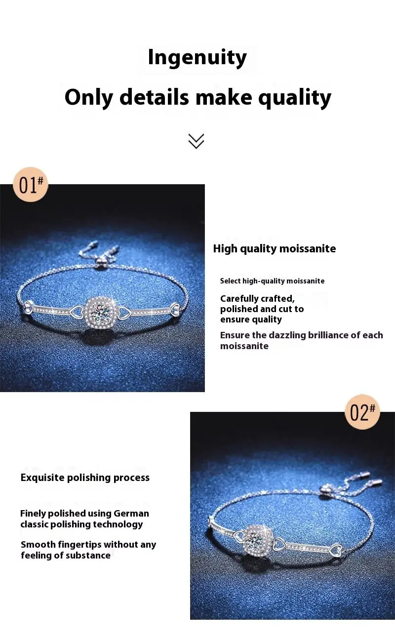 Women’s Square Bag Sterling Silver Bracelet