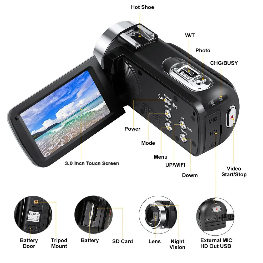 English Product 27K HD 48 Million Pixel Digital Video Camera Home Travel DV06S