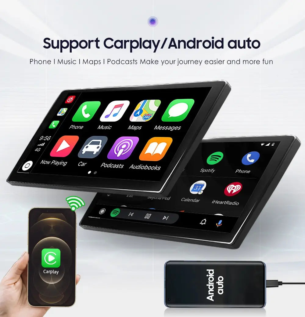 Android Large Screen 101-inch Universal Rotation Shaking Head Doll For Car All-in-one Navigation Machine