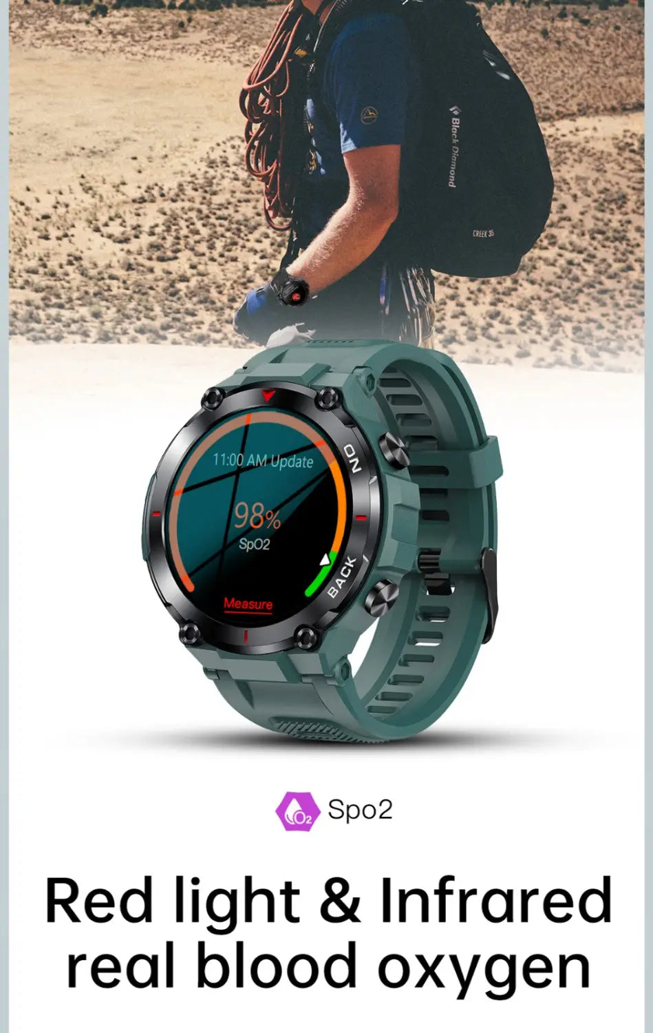 K37 smart watch GPS positioning exercise health heart rate monitoring female physiological cycle reminder