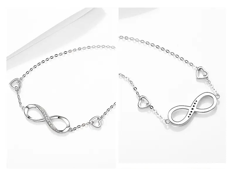 S925 Sterling Silver 8 Character Bracelet Fashion Jewelry Letter for Women