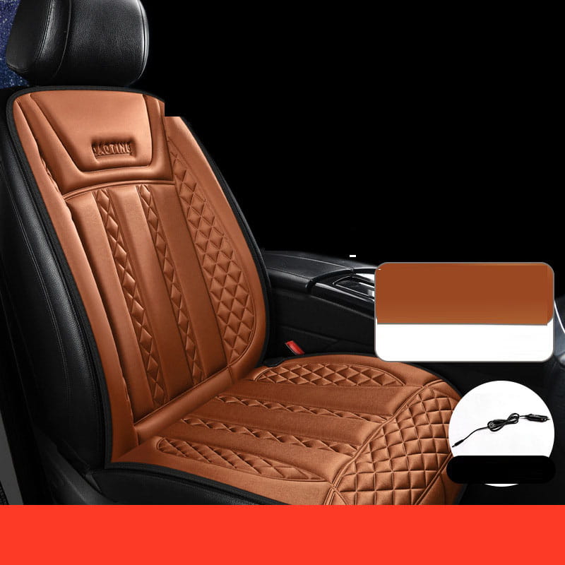 Car heated seat cushion winter single car electric heating modified plush 12V24V warm