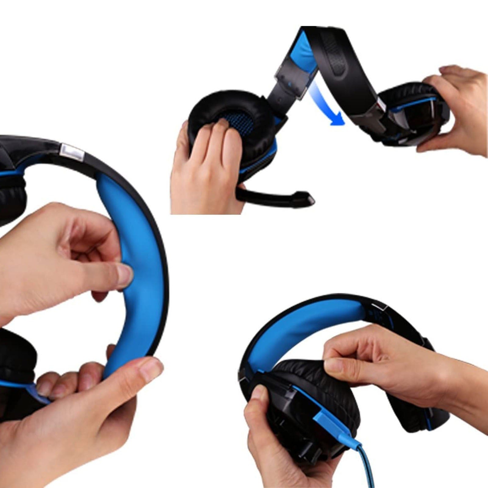 G2000 Head Mounted Gaming Earphones with Wired Illumination Heavy Bass Computer Esports PS4 Headphones Best Selling