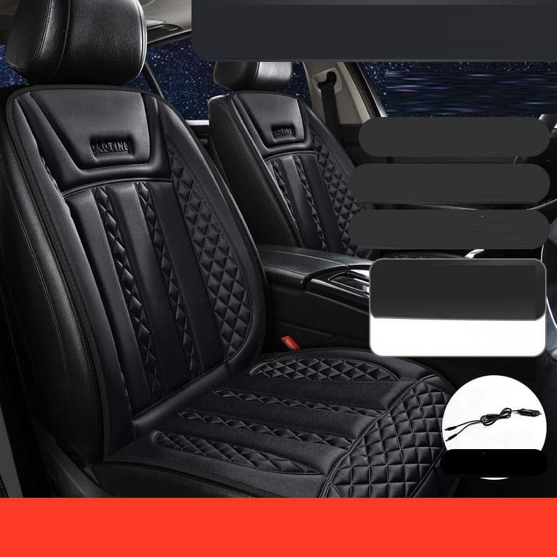 Car heated seat cushion winter single car electric heating modified plush 12V24V warm