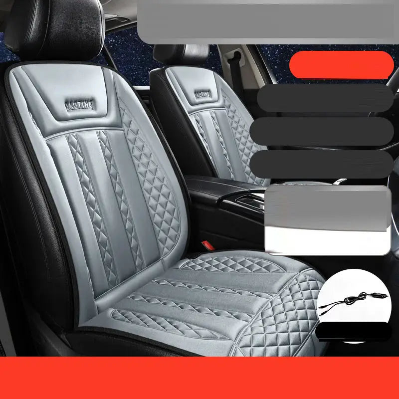 Car heated seat cushion winter single car electric heating modified plush 12V24V warm