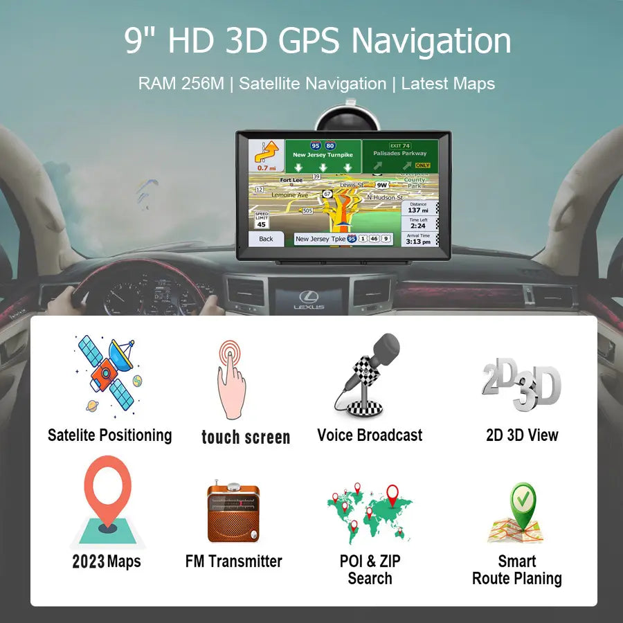 Portable 7inch Car GPS Navigator for Universal Use in Cars