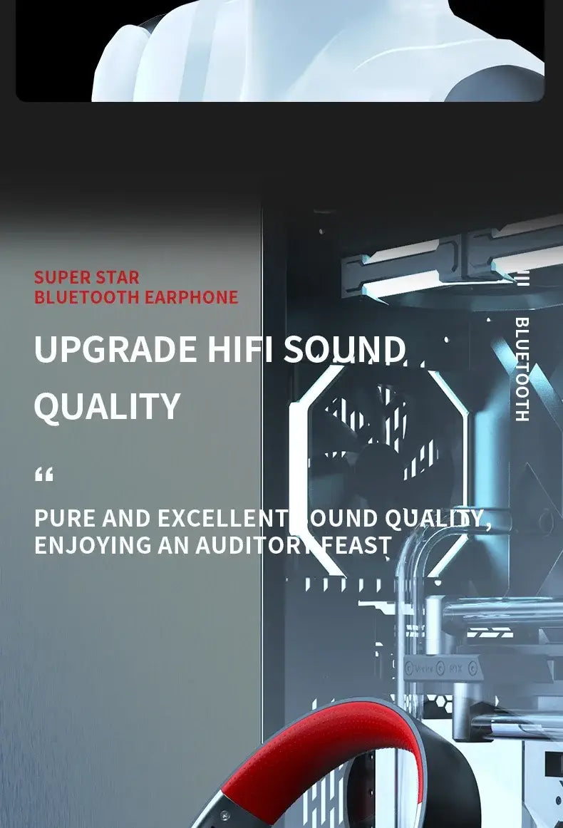 DR90 Wireless Headphones Headwear Creative Heavy Bass Effect Ultra Long Endurance Earphones