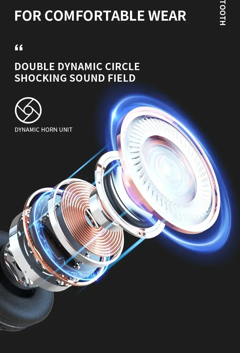 DR90 Wireless Headphones Headwear Creative Heavy Bass Effect Ultra Long Endurance Earphones