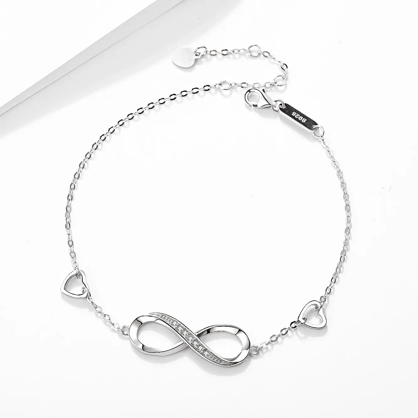 S925 Sterling Silver 8 Character Bracelet Fashion Jewelry Letter for Women