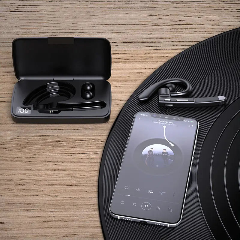 Wireless Bluetooth Headset Single Ear Business Hanging Noise Reduction