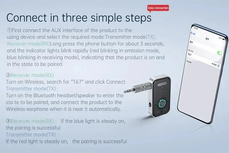 T67 Bluetooth receiver transmitter high volume car speaker