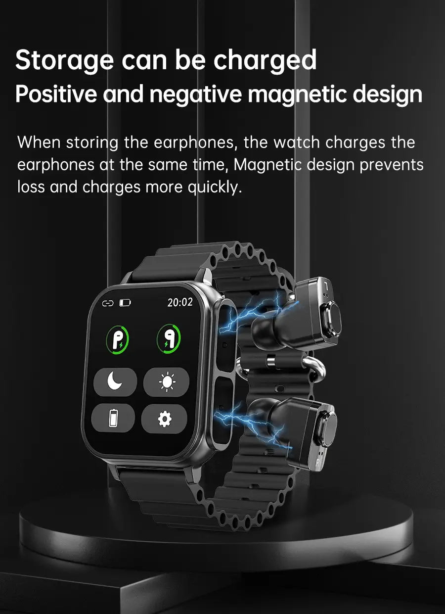 N22 smart watch 2023TWS Bluetooth headset two in one multi sport heart rate and blood pressure monitoring