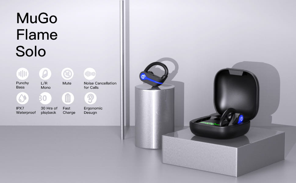 New Long Life Noise Cancelling Wireless Bluetooth Headset TWS In-Ear Q62 Sports Business