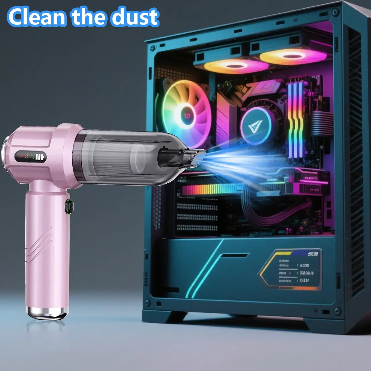 Car vacuum cleaner small high suction household car portable inflatable dual-use handheld dust blower