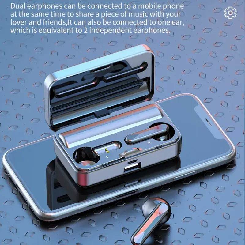 S20 TWS Wireless Bluetooth Headset with Charge Box Noise Cancelling LED Earbuds Mic Headphones Earphones