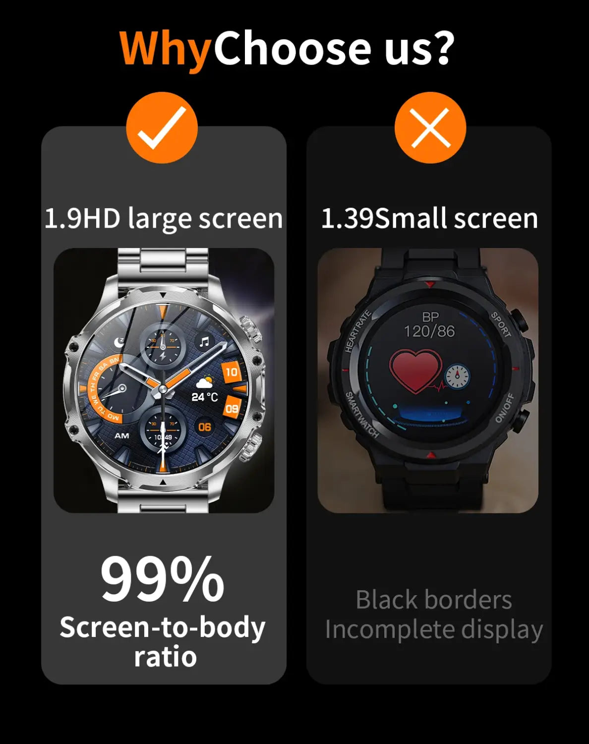 AK75 Smart Watch Flashlight Men Outdoors Sports Fitness Tracker 700mah Large Battery BT Calling LED Light Smartwatch