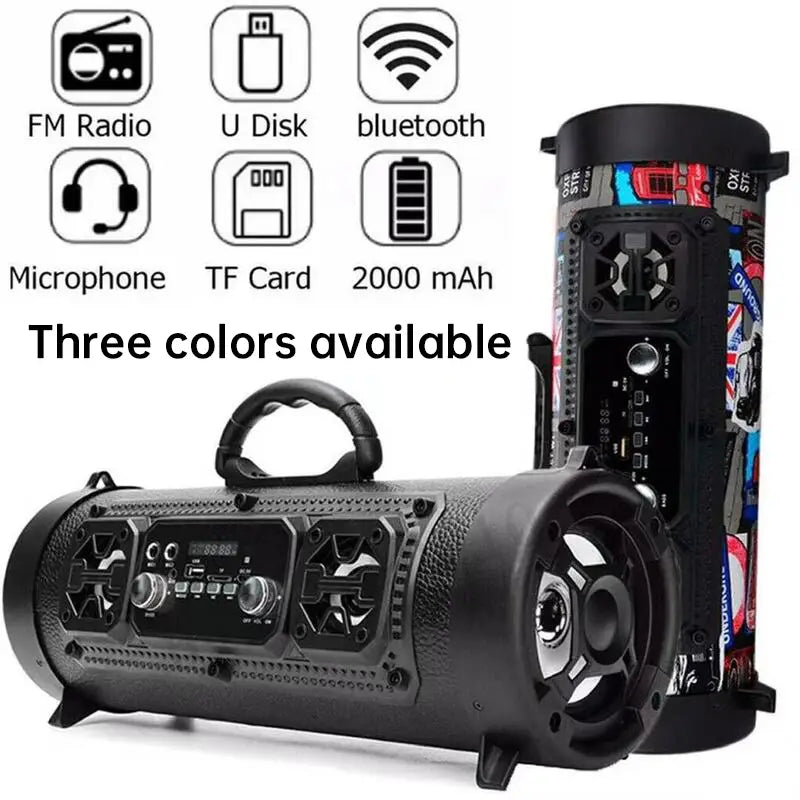 New Wireless Karaoke Smart Bluetooth Speaker Car Audio Subwoofer Gift for Computers/People Street Fashion