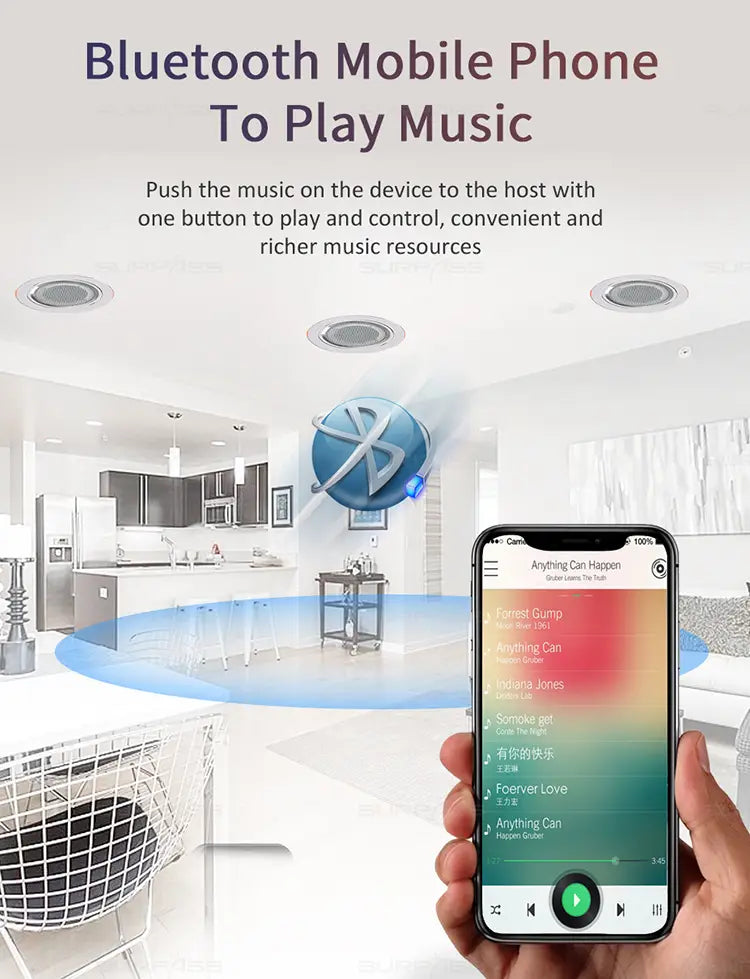 WiFi Audio Wall Amplifier 7 Inch Smart Home Stereo Sound