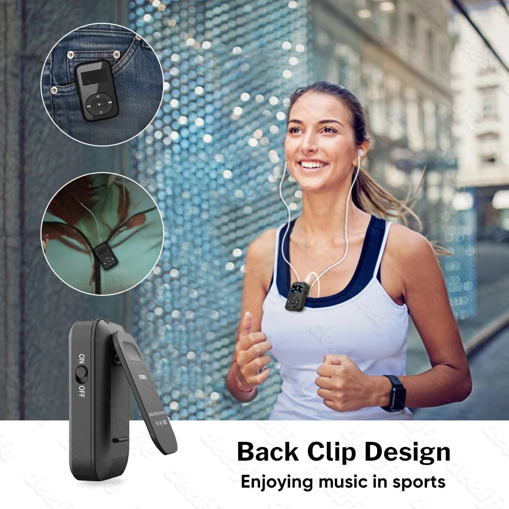 Deelife Bluetooth MP3 player Music Sport Clip Portable Walkman with Armband Mini Players FM Radio Ebook Voice Recorder