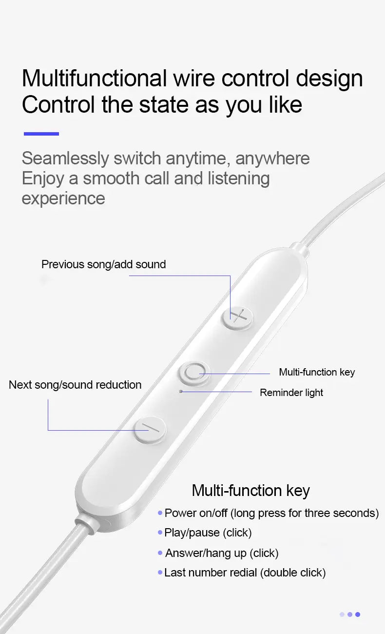 S6 Wireless Bluetooth Headset Sports Headphones 3D Stereo