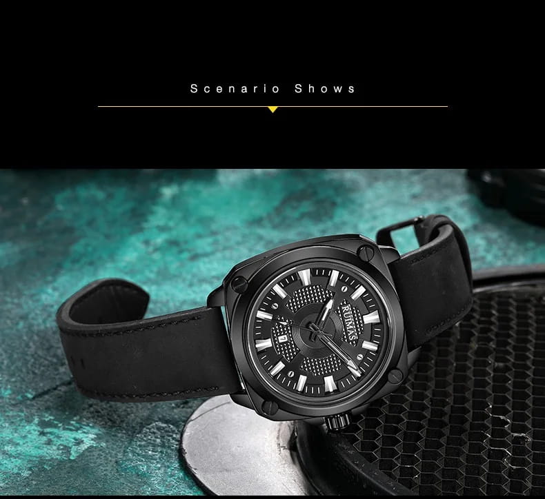 RUIMAS Men’s Quartz Watch - Leather Strap