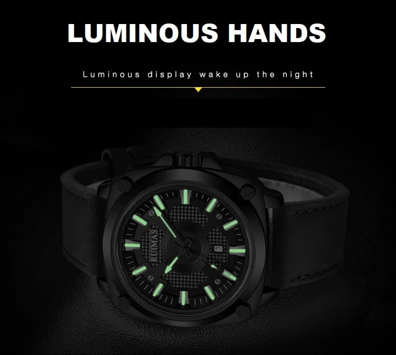 RUIMAS Men’s Quartz Watch - Leather Strap