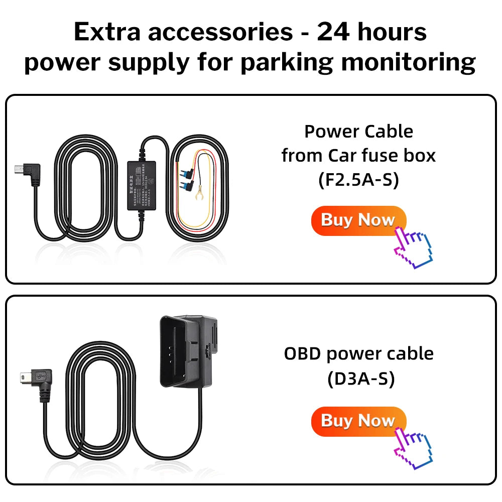 Deelife Car DVR 1296P Video Recorder Dash Cam