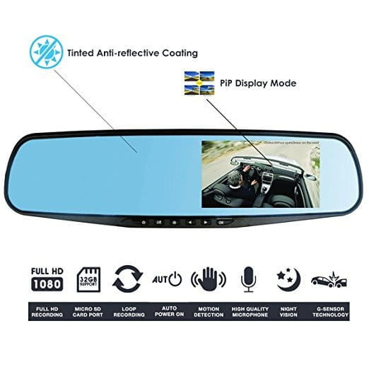 Factory wholesale Car Dash Cam 4.3’’ LCD FHD 1080p Dual