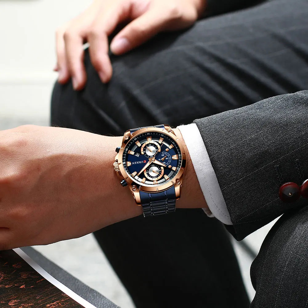 CURREN 8360 Men’s Waterproof Quartz Watch with Calendar