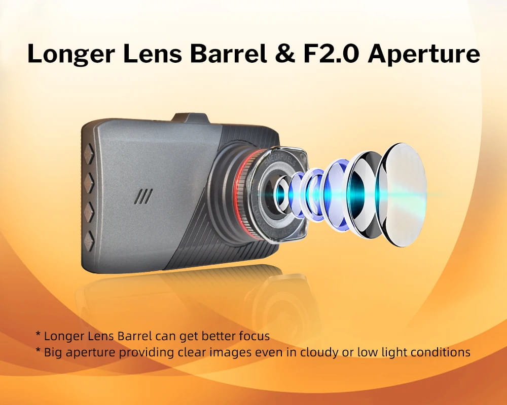 Deelife Car DVR 1296P Video Recorder Dash Cam