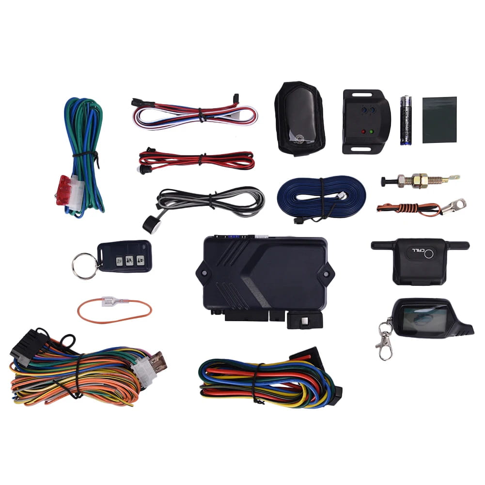 English Russian Version B9 Two-way Start Car Alarm Burglar System Remote Control With Silicone Cover Gift