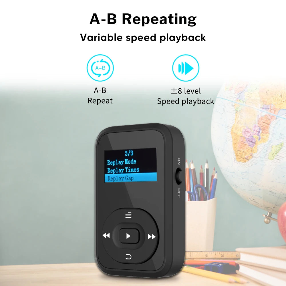 Deelife Bluetooth MP3 player Music Sport Clip Portable Walkman with Armband Mini Players FM Radio Ebook Voice Recorder