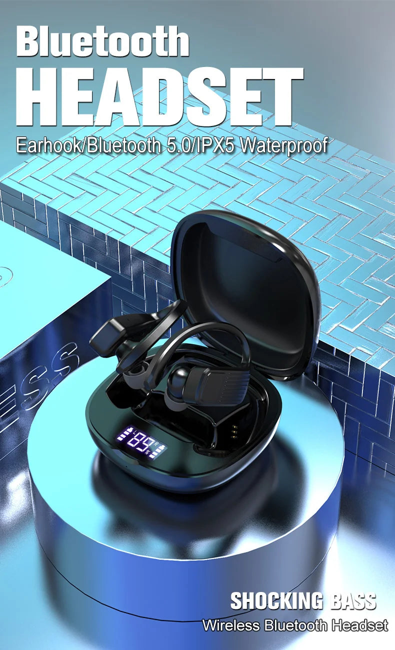 T11 Led Display Bluetooth Earphones TWS Wireless Sports headphones earburds Waterproof 8D Stereo Handsets with MIC