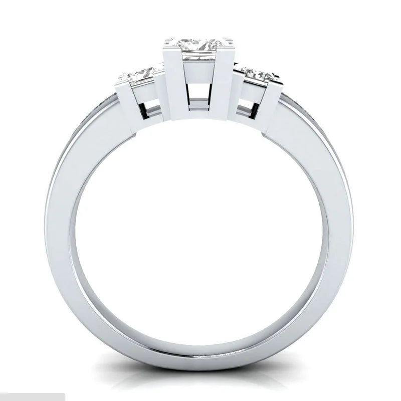 Classic Women Ring 925 Silver with Sapphire Emerald Amethyst Gemstone Jewelry Wedding Party Gifts size 6-10 wholesale