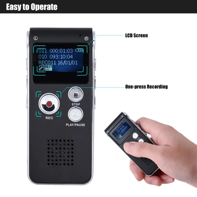 USB Voice Recorder Professional Dictaphone WAV MP3 Player