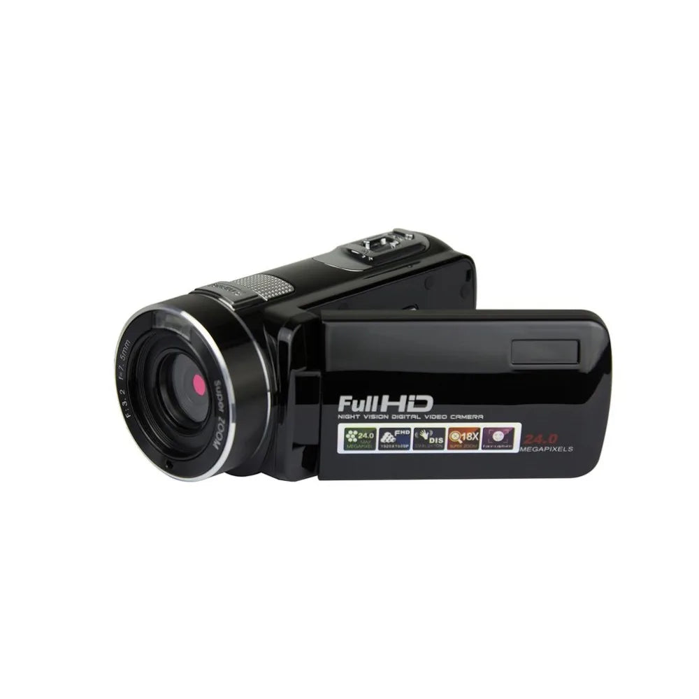 24MP Digital Camera 1920 x 1080 Full HD Night Vision 3.0 Inch LCD Screen 18X Zoom Video Camcorder Mini DV Drop Shipping
