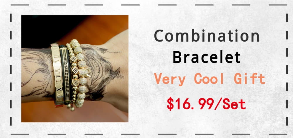 Men Bracelet jewelry 4pcs/set crown charms Macrame beads Bracelets Braiding Man Luxury Jewelry for women bracelet gift