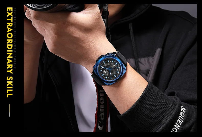 RUIMAS Men’s Quartz Watch - Leather Strap