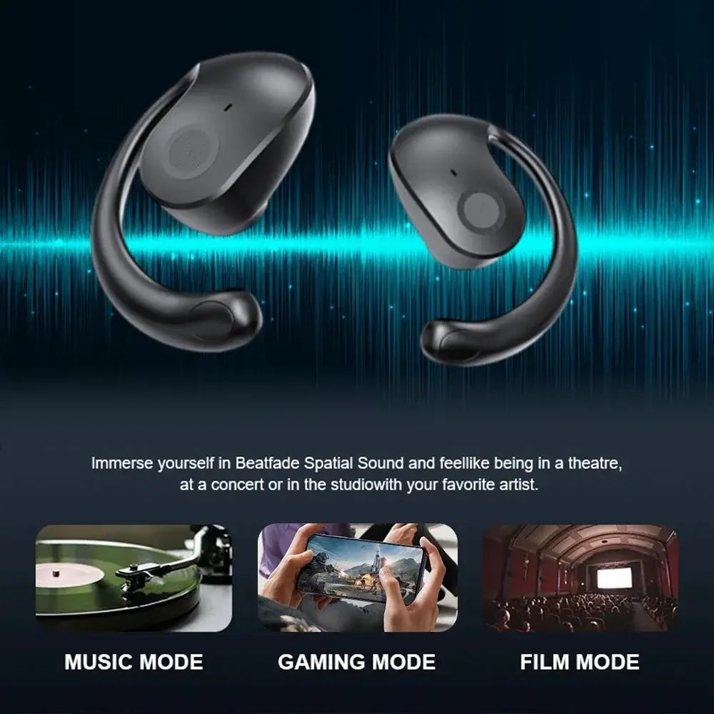 outdoor sport dustproof Noise reduction wireless bluetooth 5.3 comfort earhook earbuds earphones