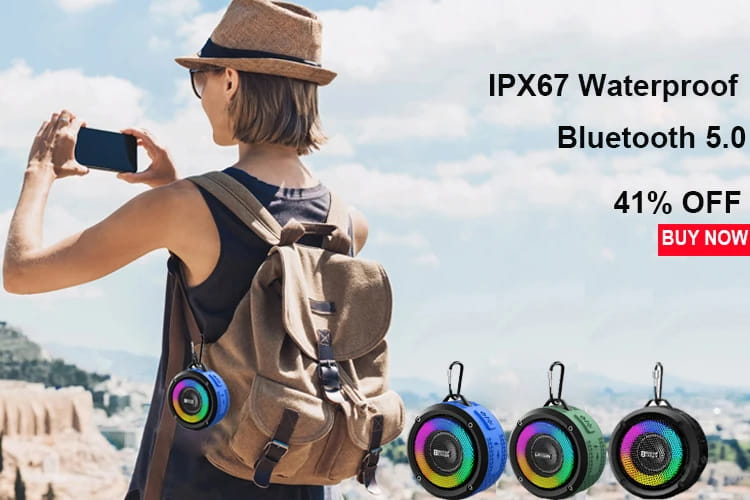 Wireless Speaker Bluetooth-compatible Microlab Portable Powerful High Outdoor Bass TF FM Radio with LED Light