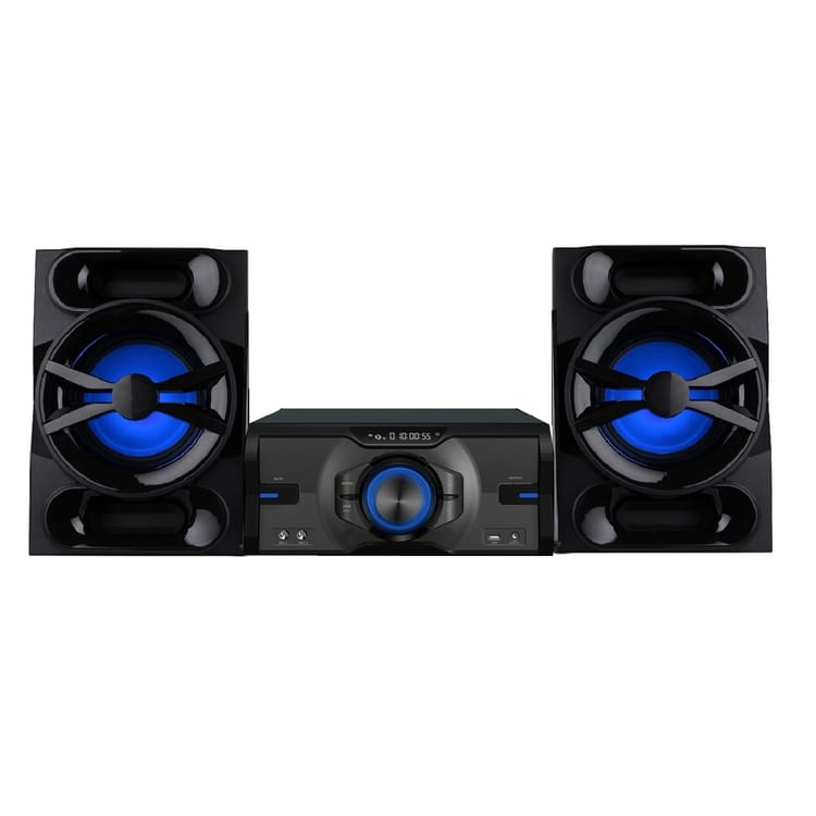 Mini Professional 100W RMS Home Theater System with New Red & Blue Party Trolley Speaker 50W*2 Output Power Made of Wood