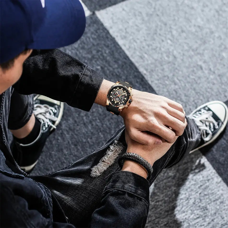 2023 New REWARD Mens Watches Blue Waterproof Top Luxury Brand Chronograph Sport Watch Quartz For Men Wristwatch