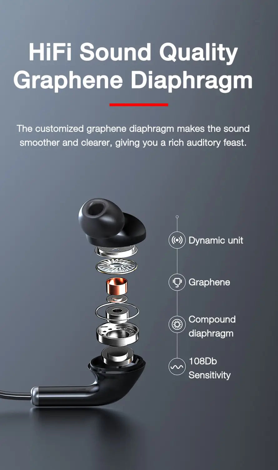 EARDECO 60 Hours Endurance Bluetooth Headphones Stereo Bass