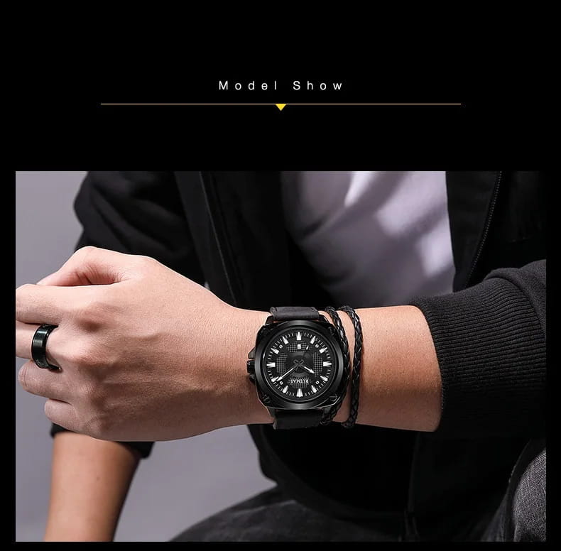 RUIMAS Men’s Quartz Watch - Leather Strap