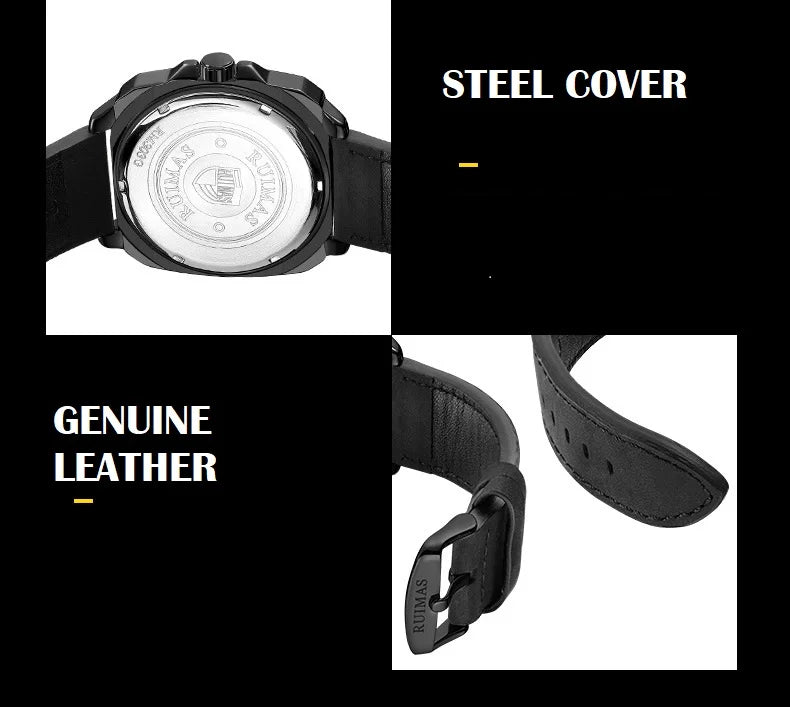 RUIMAS Men’s Quartz Watch - Leather Strap