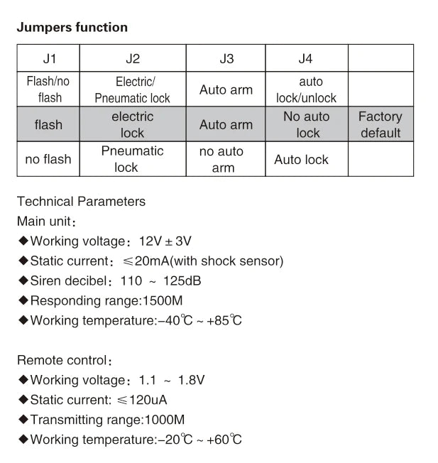 2 Way Car Alarm System Autostart Security Vibration Sound Light Prompt of Anti-Theft Alert Burglar Remote Control