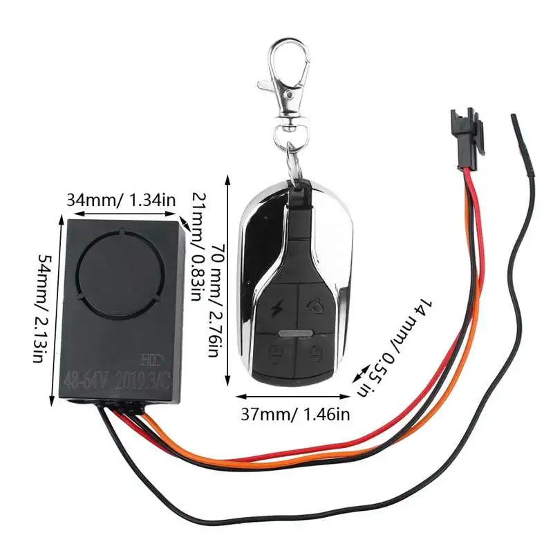 Universal Electric Car Vehicle E-bike Keyless Entry System Door Lock Locking Wireless Remote Alarm 124dB