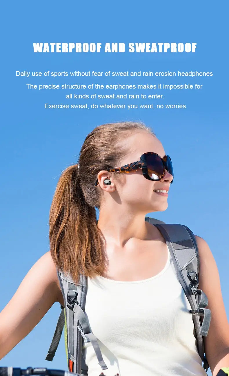 Wireless Earphone Bluetooth V5.0 F9 TWS Headphone LED Display With 2000mAh Power Bank Headset Microphone