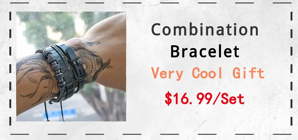 Men Bracelet jewelry 4pcs/set crown charms Macrame beads Bracelets Braiding Man Luxury Jewelry for women bracelet gift