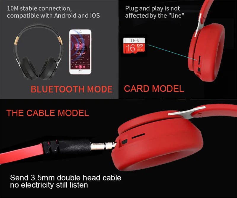 Wireless Headphones Bluetooth Headset